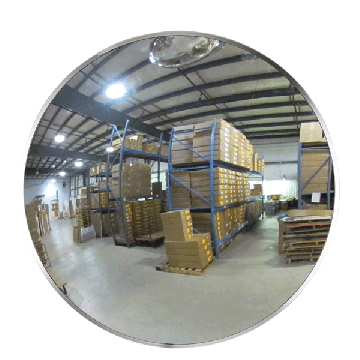 30" High Visibility Convex Caution Mirror