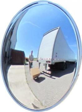 24" - Wide View Convex Acrylic Safety & Security Mirror (Indoor) W/ Bkt